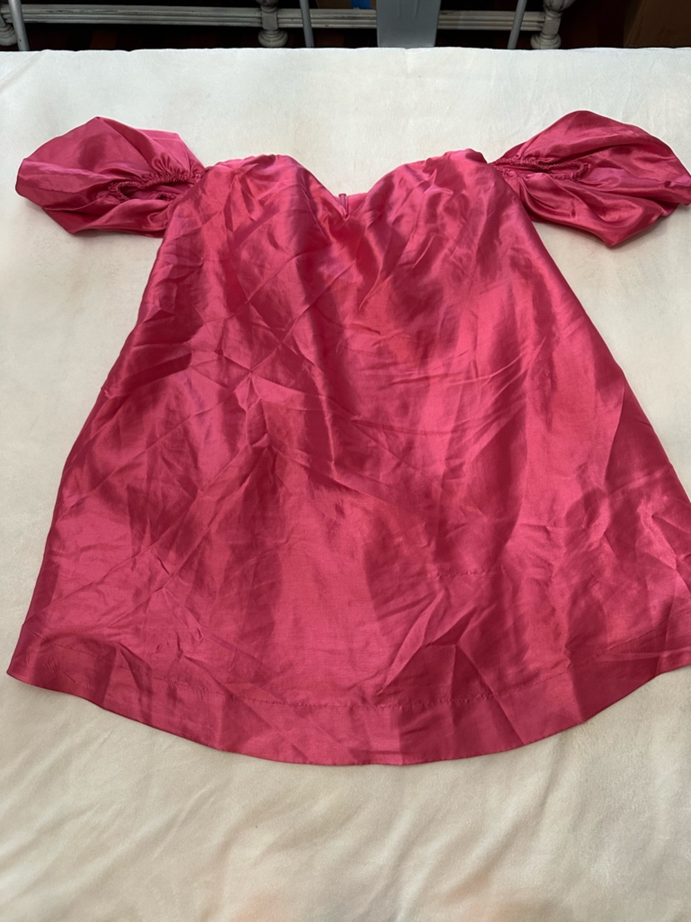 Anthropologie if by sea pink Off The Shoulder barbiecore Dress 38218 - Picture 4 of 12
